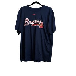 Braves MLB Nike Tee Navy Blue Size XXL